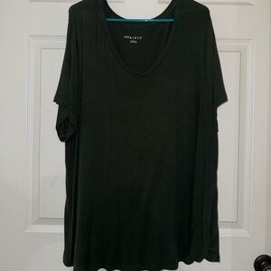 Ava & Viv Forest Green V-Neck Tee